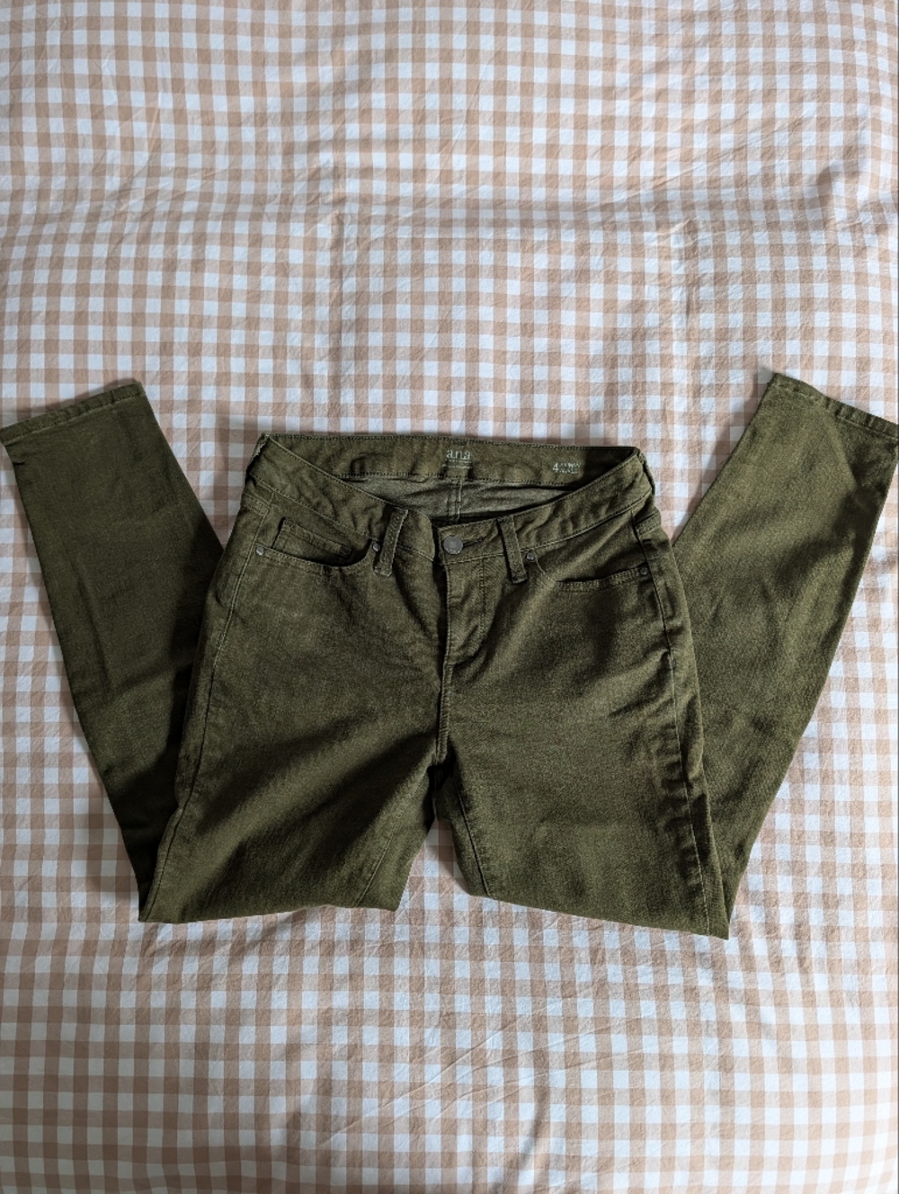 a.n.a Olive Green Skinny Ankle Jeans Super Comfortable